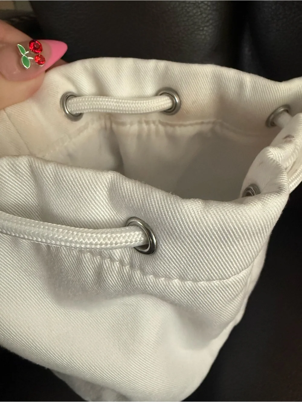 Dior Embroidered Drawstring Cosmetic Pouch